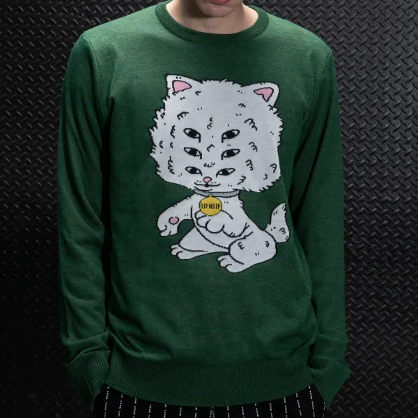 Unisex Ripndip Big Head Knit Sweater
