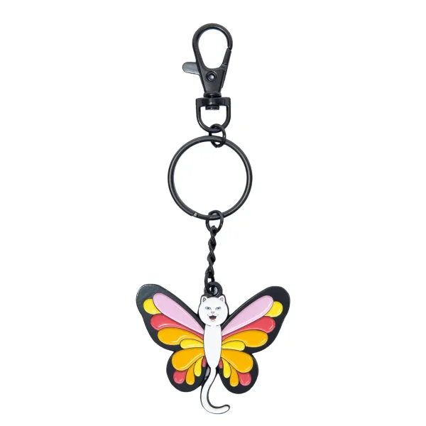 Unisex Ripndip Butterfly Nerm Metal Keychain