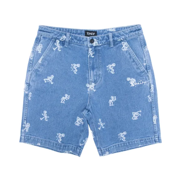 Unisex Ripndip Dance Party Denim Shorts
