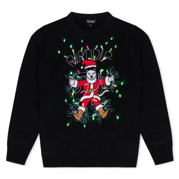 Unisex Ripndip Electrifying Santa Knit Sweater