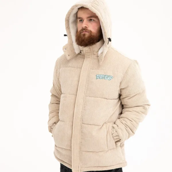 Unisex Ripndip Intertwined Corduroy Puffer Jacket