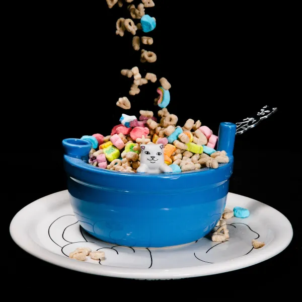 Unisex Ripndip Lord Nermal Wake And Bake Cereal Bowl