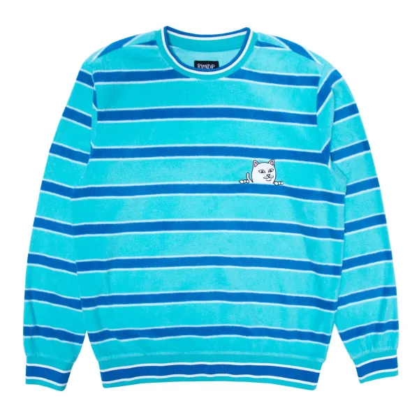 Unisex Ripndip Peeking Nermal Polar Fleece Crewneck