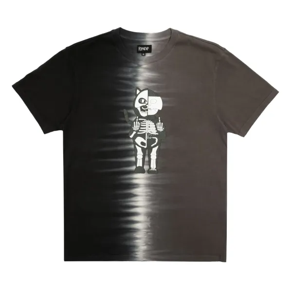 Unisex Ripndip Skelly Anatomy Split Tie Dye Tee