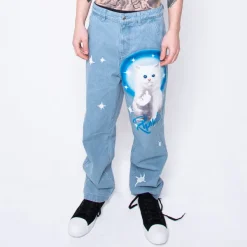 Unisex Ripndip Sprinkles Wide Leg Denim Pants