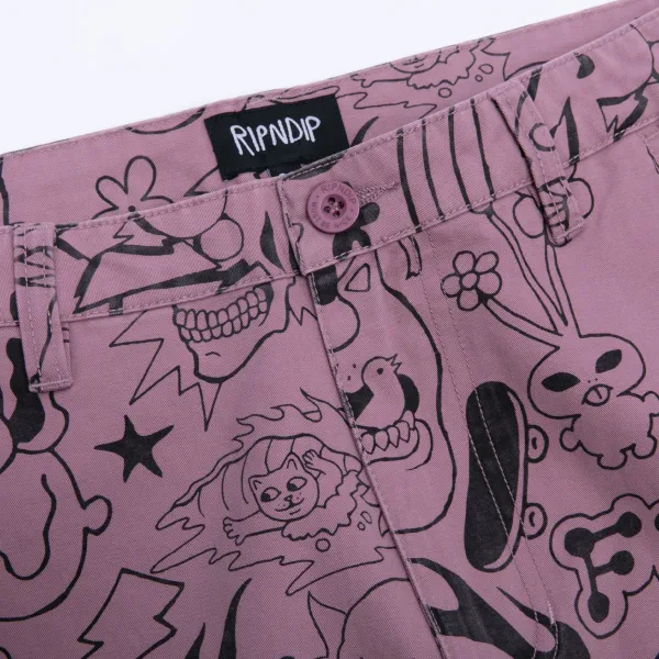 Unisex Ripndip We Don'T Care Twill Pants