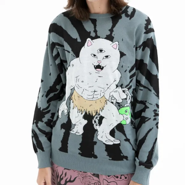 Unisex Ripndip X Nerm Knit Sweater